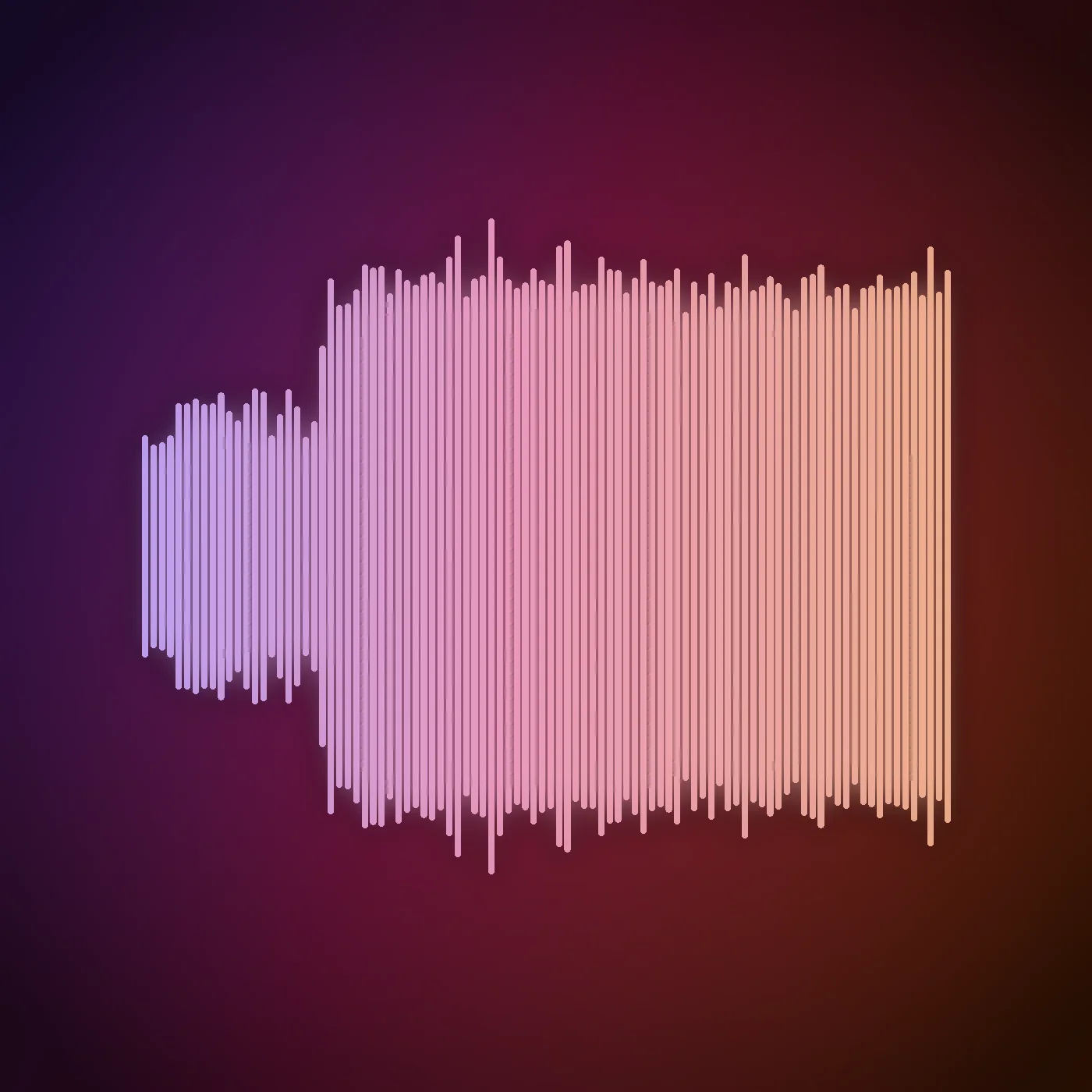 Waveform of the first of the two tracks this tool returned for one text prompt, drawn from the audio file itself