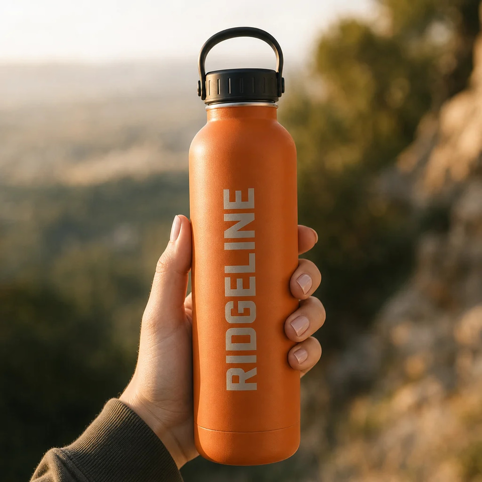 In hand — made in Marketing Studio on Ridgeline 750 Bottle