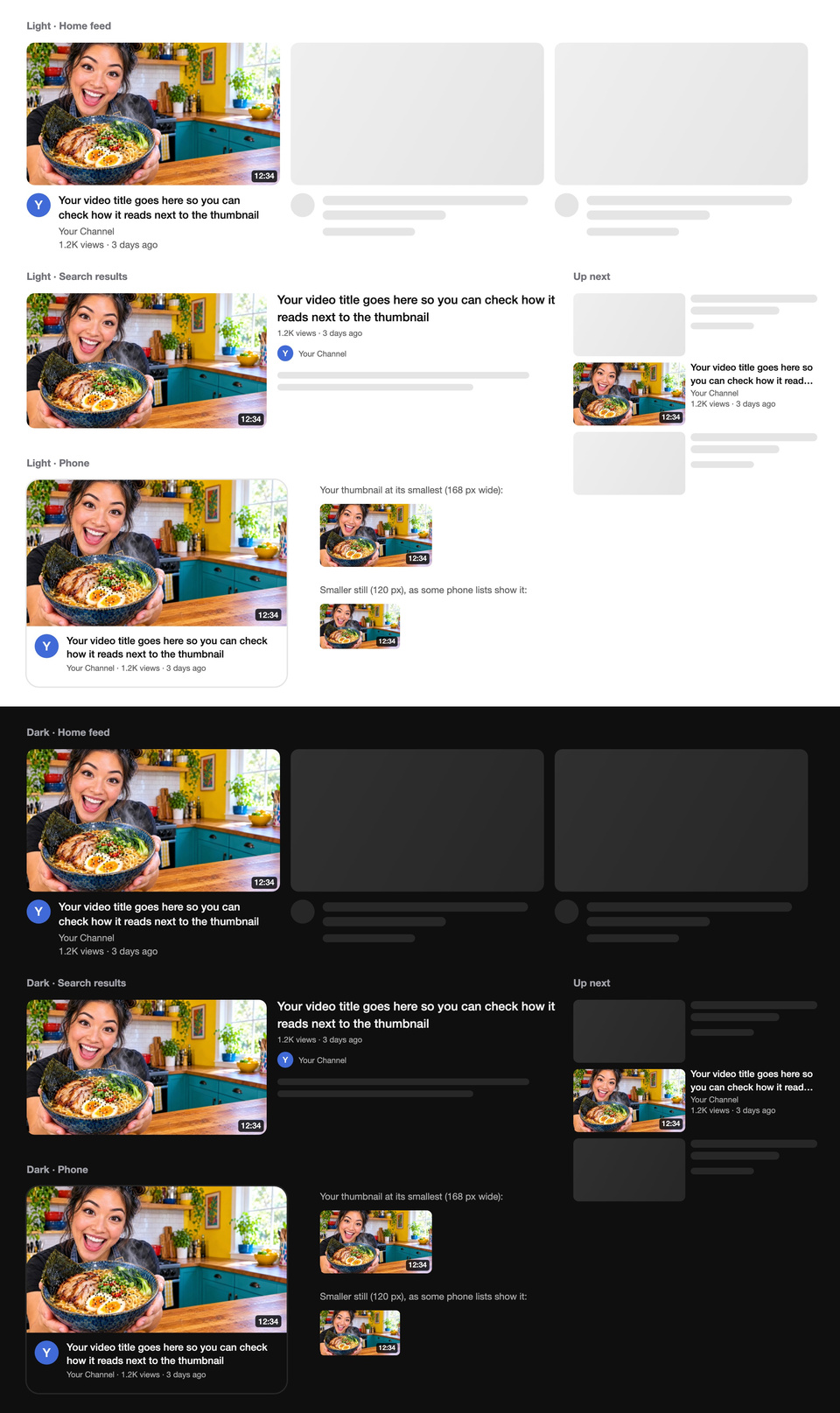 After: Excited cook holding up a steaming bowl of ramen in a bright kitchen — thumbnail preview