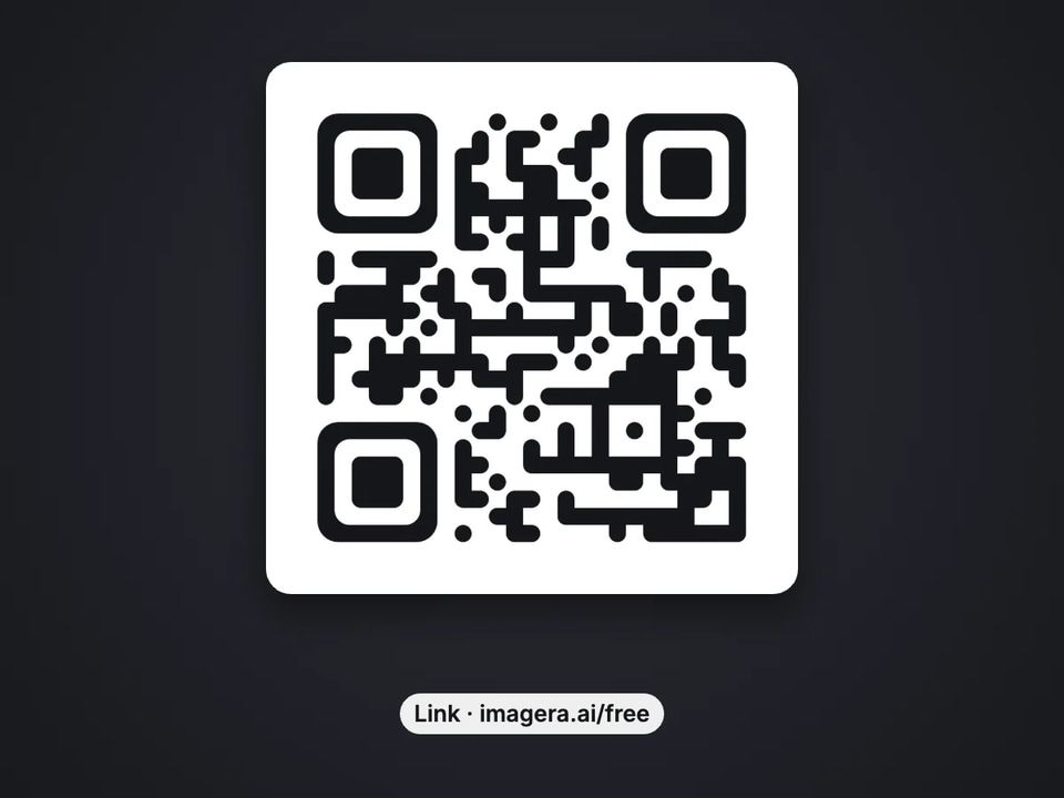 Rounded-style QR code linking to imagera.ai/free