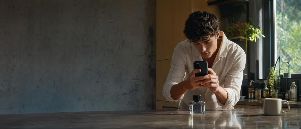 A product being photographed on a phone
