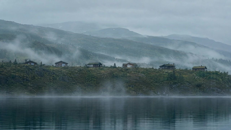 The opening film of Fjellro, a website built by the Cinematic website skill